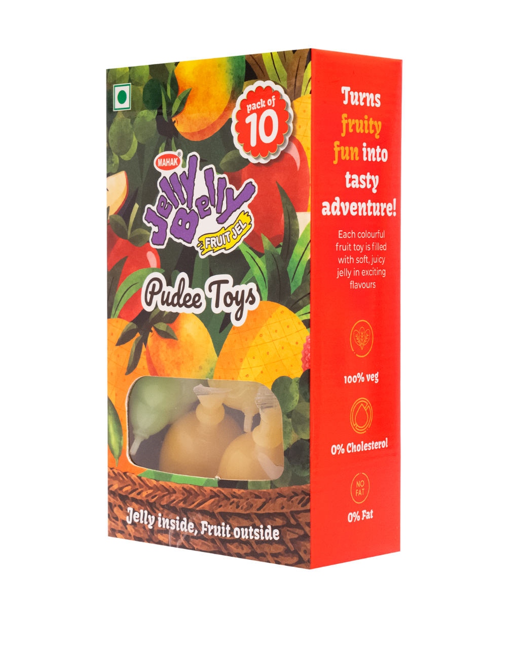 Mahak Jelly Belly Fruit Jel Pudee Toys - Pack of 10