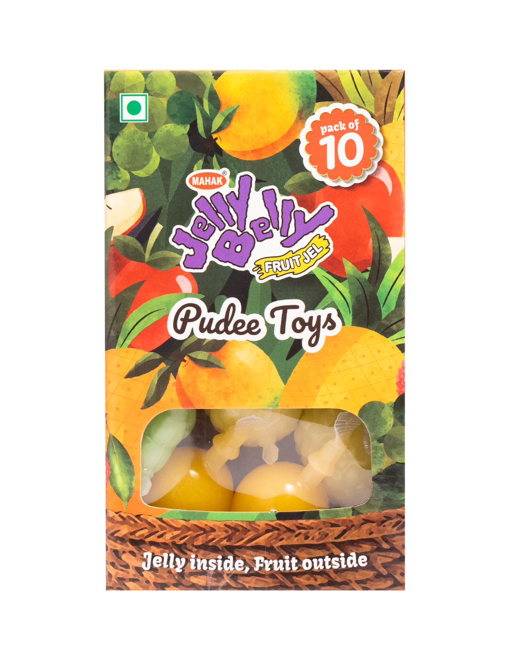 Mahak Jelly Belly Fruit Jel Pudee Toys - Pack of 10