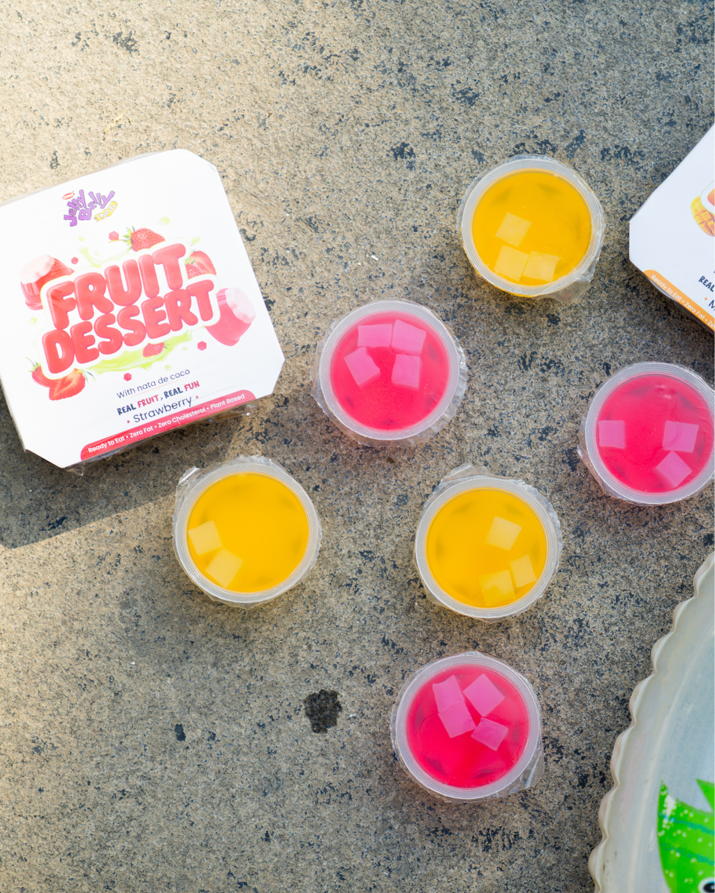 Mahak Jelly Belly Fruit Dessert with Nata De Coco  (Pack of 4)  - Mango