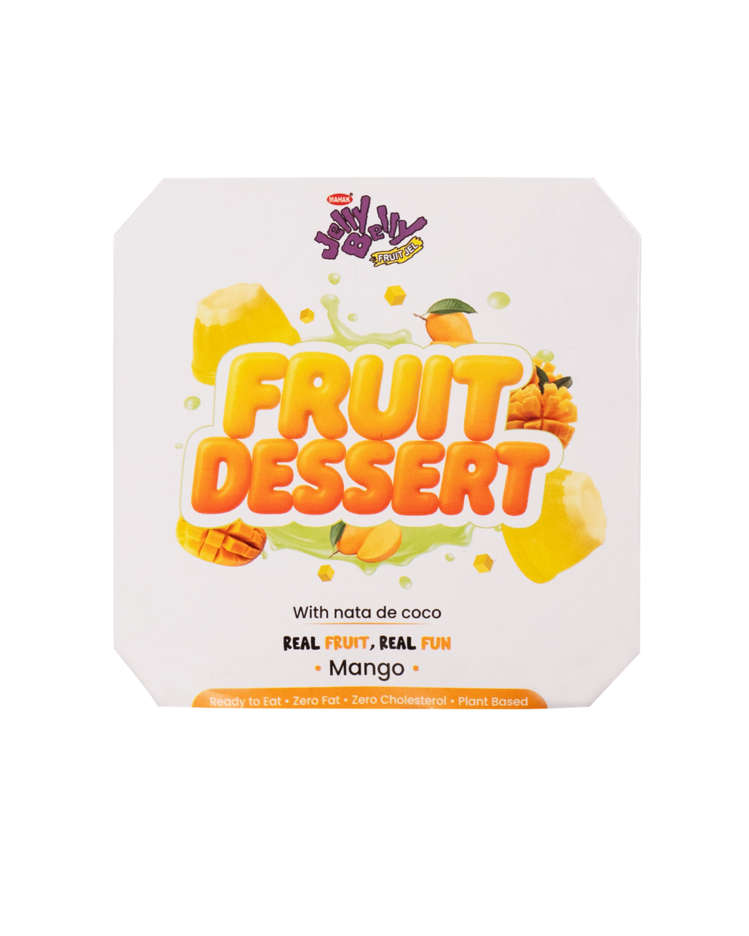 Mahak Jelly Belly Fruit Dessert with Nata De Coco  (Pack of 4)  - Mango