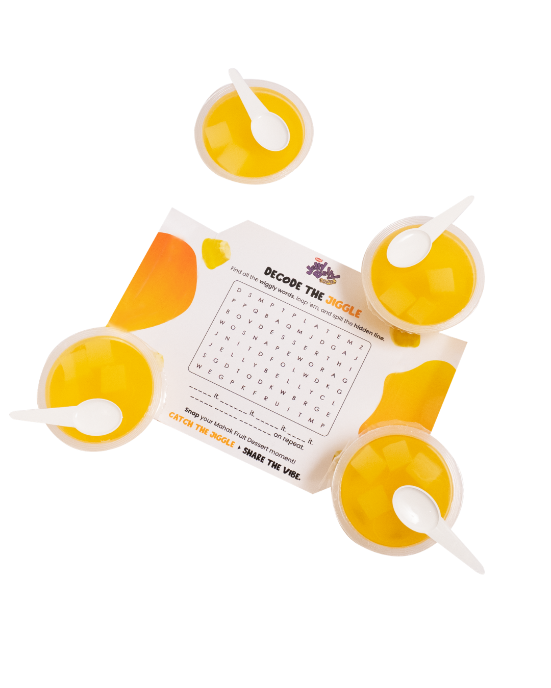 Mahak Jelly Belly Fruit Dessert with Nata De Coco  (Pack of 4)  - Mango