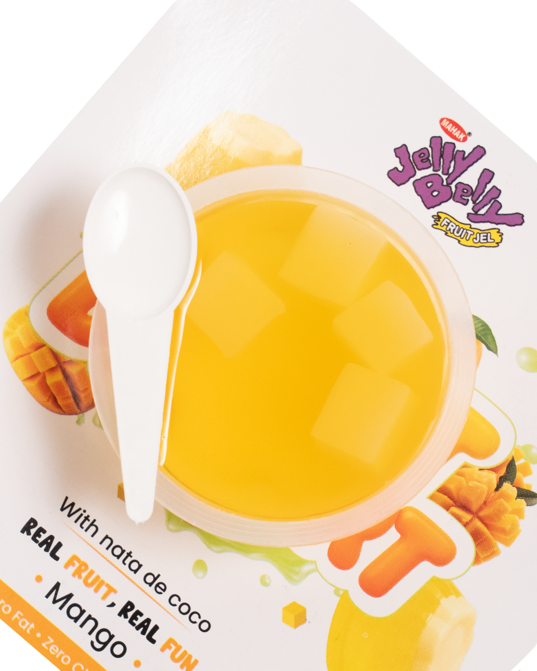 Mahak Jelly Belly Fruit Dessert with Nata De Coco  (Pack of 4)  - Mango