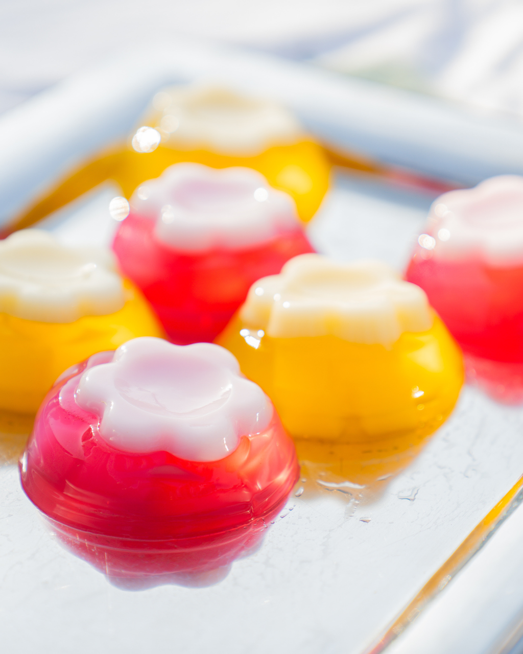 Mahak Jelly Belly Fruit Dessert with Nata De Coco  (Pack of 4)  - Strawberry