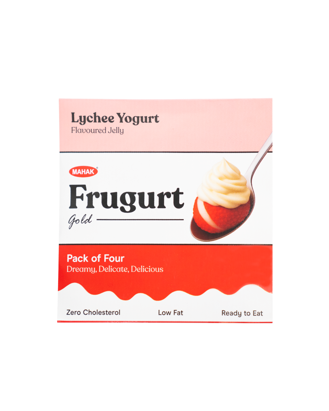 Mahak Frugurt Gold, Lychee Yogurt flavoured Jelly - Pack of 4